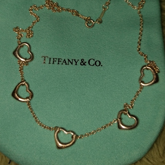Tiffany & Co. Jewelry - TIFFANY 5 HEART PERETTI NECKLACE!